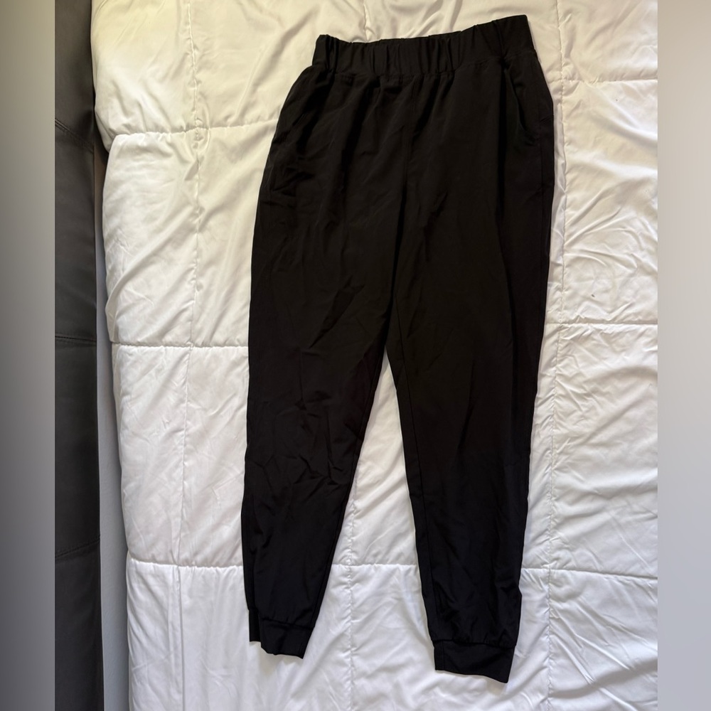 Black Relaxed Fit Joggers with Elastic Cuffs